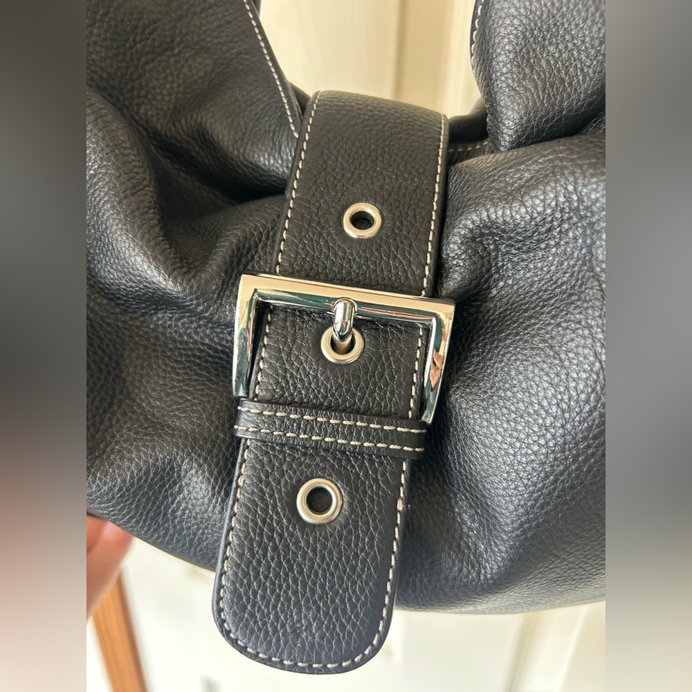 Jones New York Black pebbled Leather Hobo Bag- NWOT - Picture 5 of 17